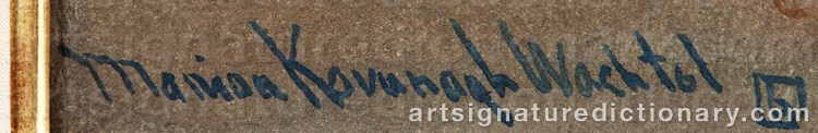 Signature by Marion Kavanagh WACHTEL