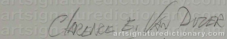 Signature by Clarence E. Van DUZER