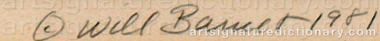 Signature by Will R. BARNET