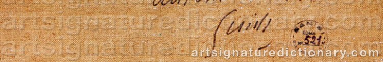 Authentic signature by Virgilio GUIDI on artwork