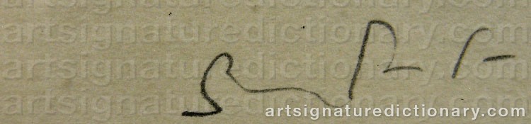 Authentic signature by Peter SCHUYFF on  artwork