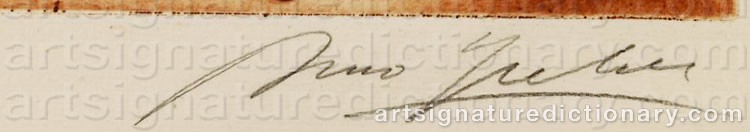 Authentic signature by Arno BREKER on artwork