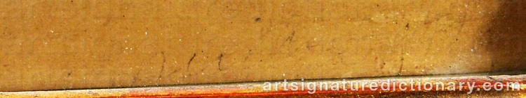 Authentic signature by Edouard PINGRET on  artwork