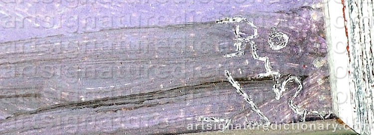 Authentic signature by Ragnar RING on  artwork