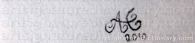 Authentic signature by Antti EKSTRÖM on artwork