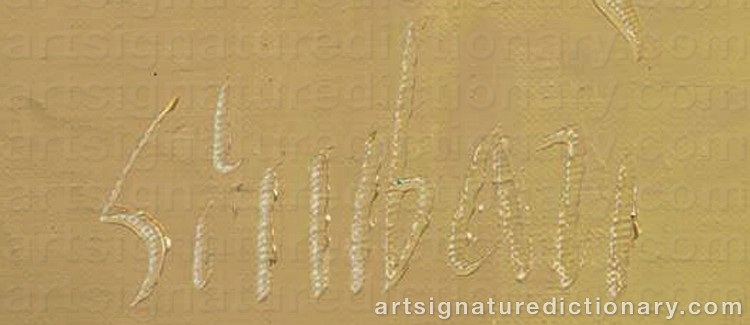 Authentic signature by Nicola SIMBARI on Painting/Watercolour artwork