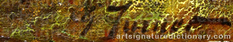 Authentic signature by George TURNER on  artwork