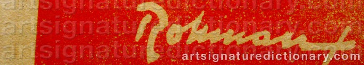 Authentic signature by Eric ROHMAN on  artwork