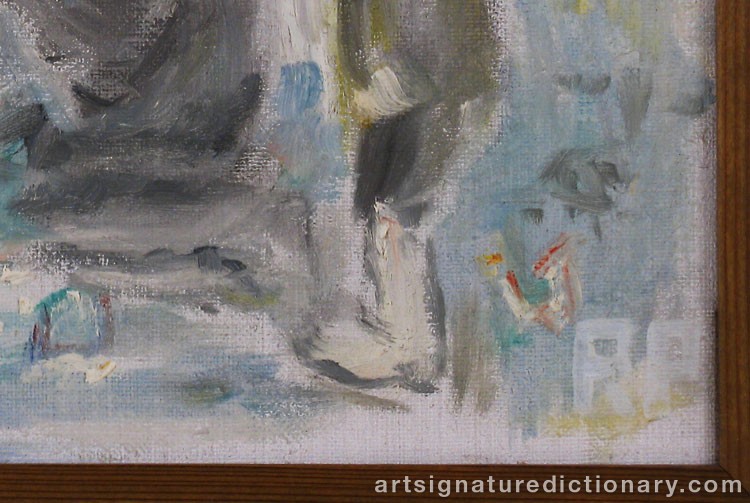 Close-up details showing Ragnar PERSON signature forgery characteristics