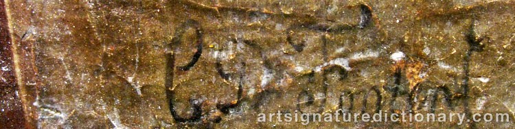 Authentic signature by Carel FONTEYN on  artwork