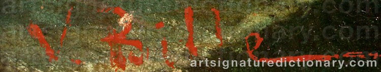 Authentic signature by Willy BILLE on  artwork