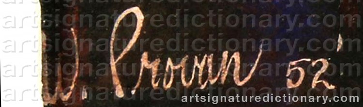 Authentic signature by Wilfrid PROVAN on Painting/Watercolour artwork