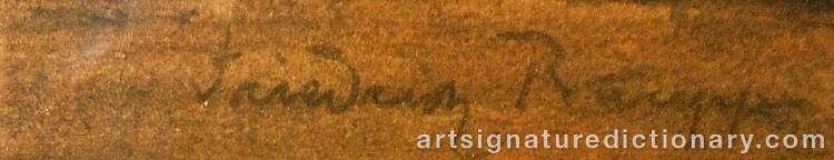 Authentic signature by Friedrich ‘Fritz’ RAUPP on  artwork