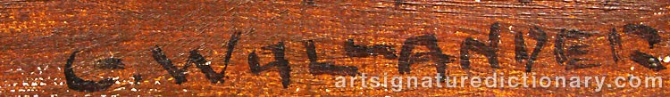 Signature by Gerda WALLANDER
