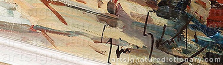 Authentic signature by Gino SALVIATI on  artwork