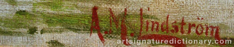 Signature by Arvid Mauritz LINDSTRÖM