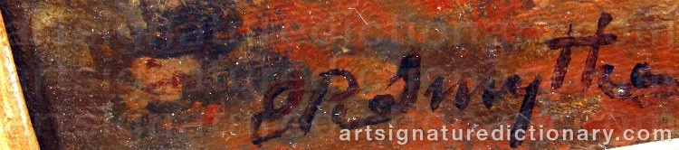 Authentic signature by Edward Robert SMYTHE on  artwork