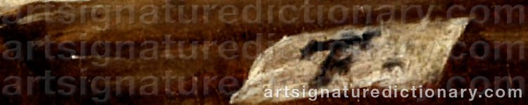 Authentic signature by Francesco TREVISANI on  artwork