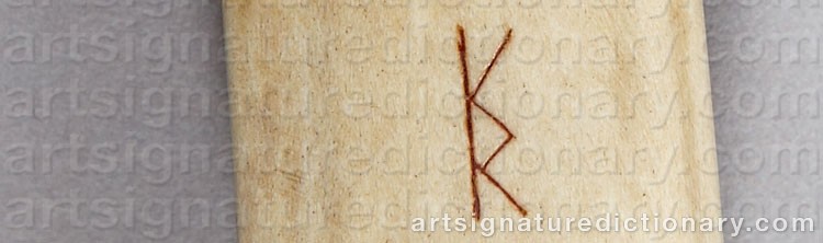 Authentic signature by (Sami Artist) K R, K K on  artwork