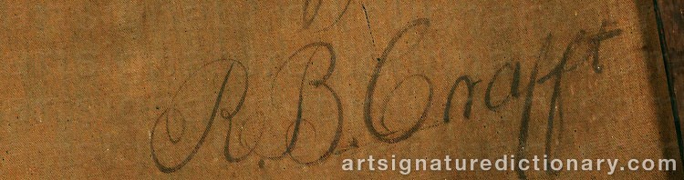Authentic signature by Reson B. CRAFFT on  artwork