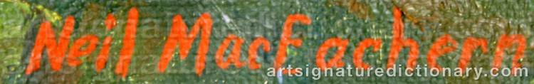 Authentic signature by Ian MACEACHERN on  artwork