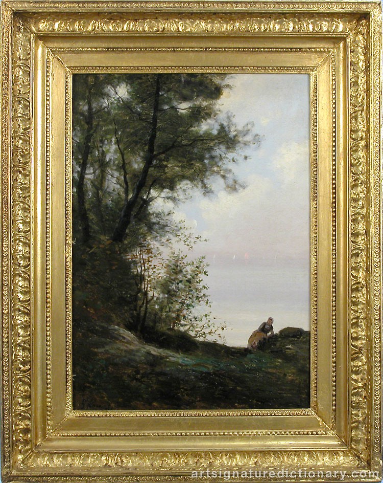 Close-up details showing Georges ‘Gl’ LACOMBE signature forgery characteristics