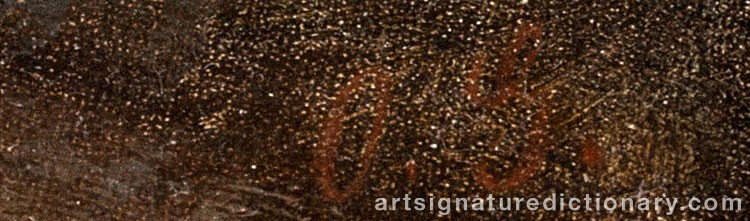 Authentic signature by Friedrich Otto GEBLER on  artwork