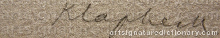 Signature by Konrad KLAPHECK