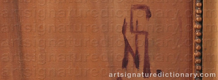 Authentic signature by Niuta GLIKSMAN on  artwork