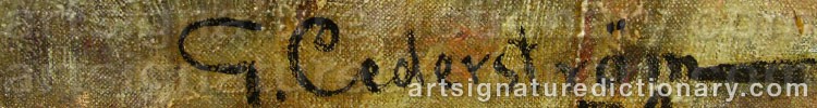 Signature by Gustaf CEDERSTRÖM
