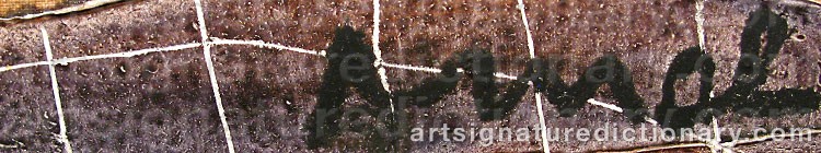 Authentic signature by François ARNAL on  artwork