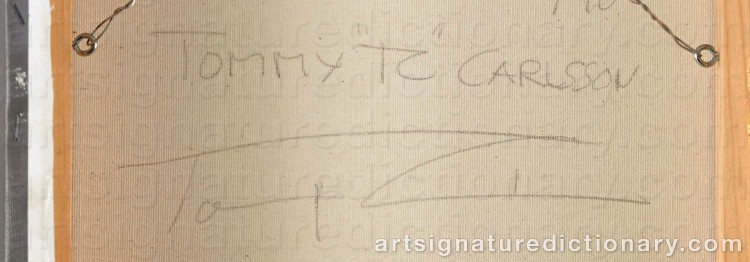 Authentic signature by Tommy CARLSSON on Painting/Watercolour artwork