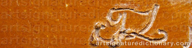 Authentic signature by Tage ZICKERMAN on  artwork