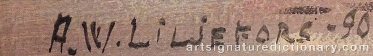 Authentic signature by Astrid WIDENBERG-LILJEFORS on Painting/Watercolour artwork