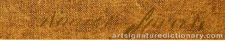 Authentic signature by Daniel SPRICK on  artwork