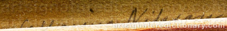 Authentic signature by Catharina NILSSON on  artwork
