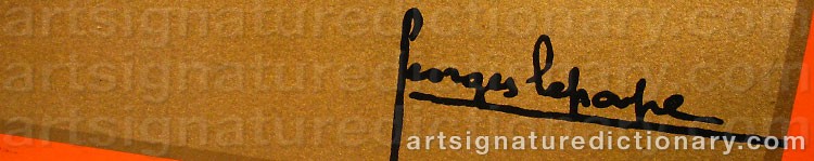 Authentic signature by Georges LEPAPE on  artwork