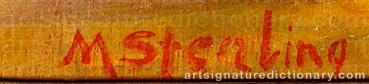 Authentic signature by Marc STERLING on Painting/Watercolour artwork