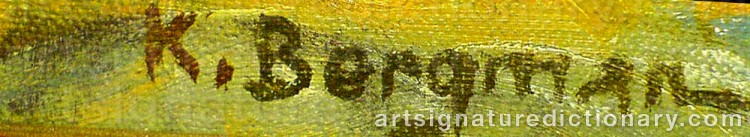 Signature by Karl BERGMAN