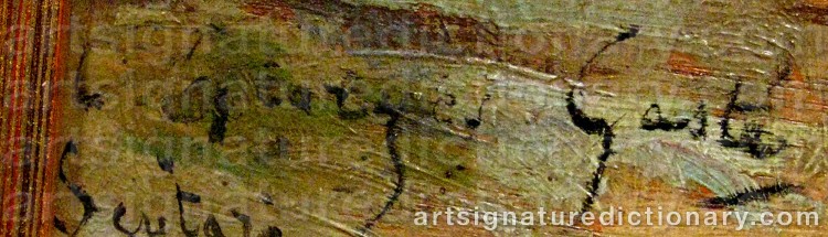 Authentic signature by Constant Georges GASTÉ on Painting/Watercolour artwork