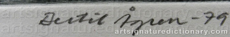 Authentic signature by Bertil ÅGREN on  artwork