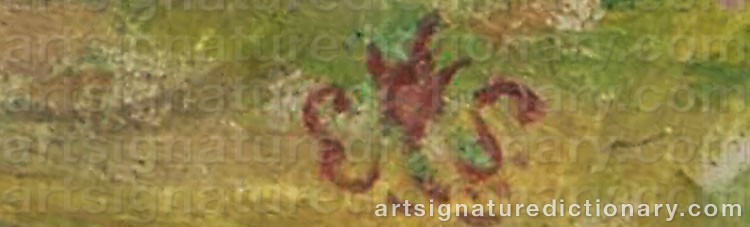 Authentic signature by Claude Émile SCHUFFENECKER on  artwork