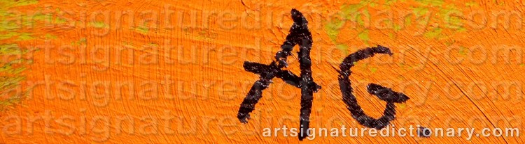 Authentic signature by Agneta GRANSTAD on Painting/Watercolour artwork