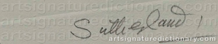 Authentic signature by Graham SUTHERLAND on artwork