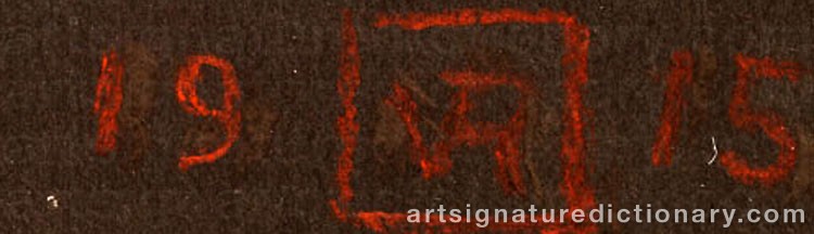 Authentic signature by Théo Van RYSSELBERGHE on Painting/Watercolour artwork