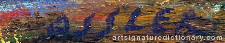 Authentic signature by Bengt OSSLER on Painting/Watercolour artwork