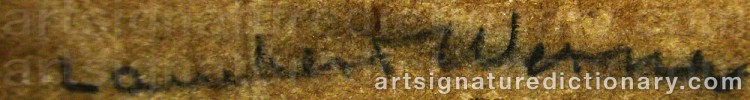 Signature by Lambert WERNER