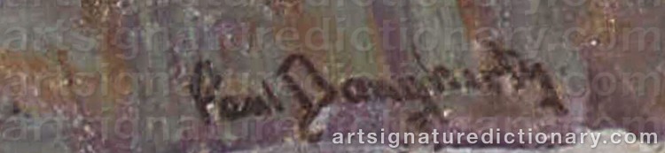 Authentic signature by Paul DOUGHERTY on Painting/Watercolour artwork