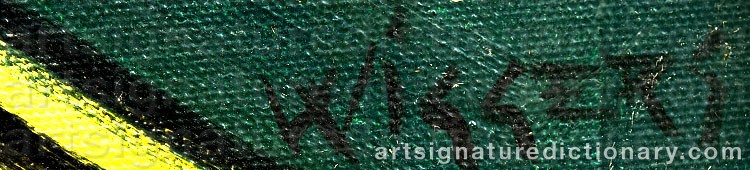 Authentic signature by Karel WIGGERS on  artwork