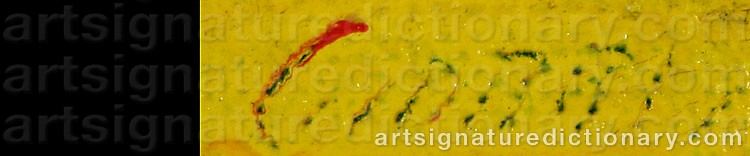 Authentic signature by Edward Gioachino GIOBBI on  artwork